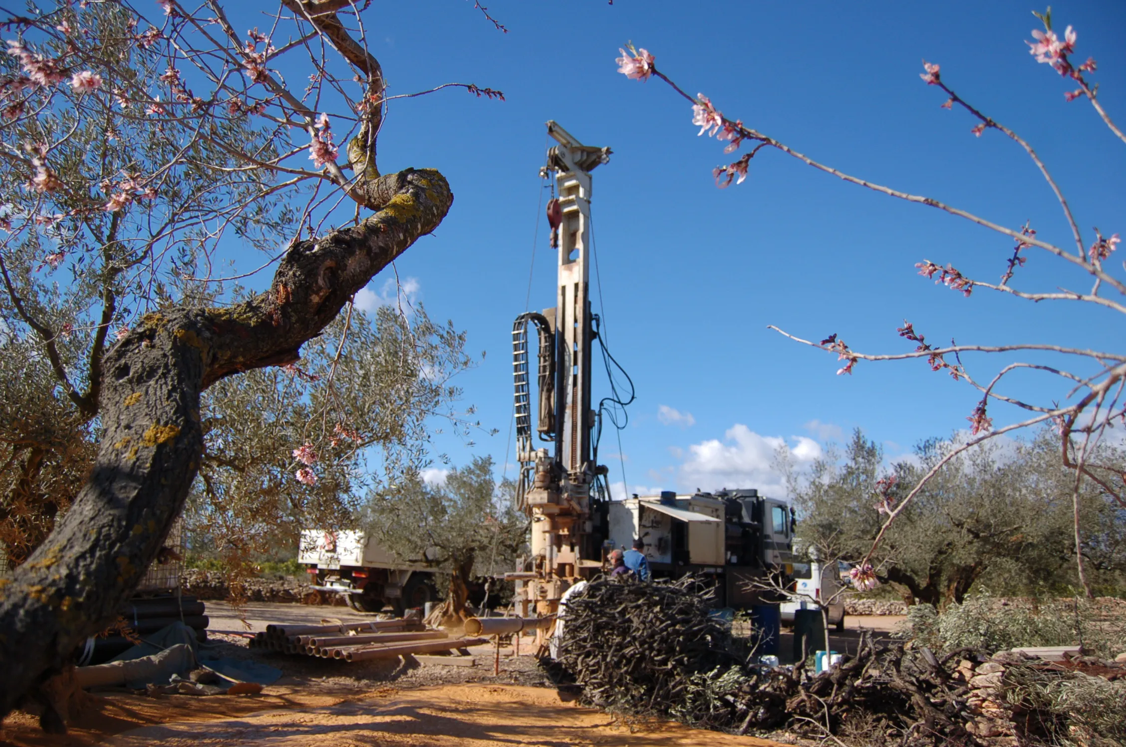 Perforación de pozo para finca de olivos