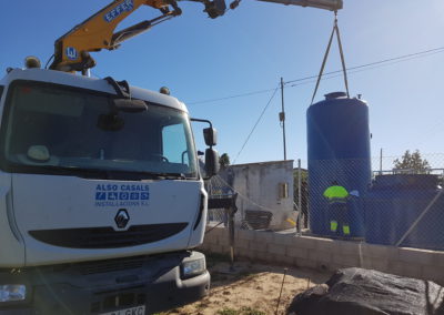 Instal·lació de diposits per a planta depuradora