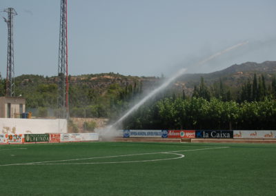 Instalación y automatización de riego por campo de fútbol